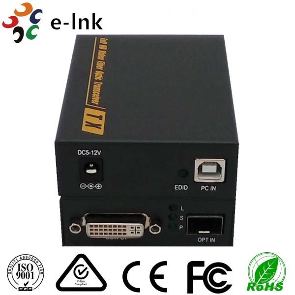 Quality Single Mode DVI KVM Video To Video Fiber Media Converter 4K*2K LC Connector Interface wholesale