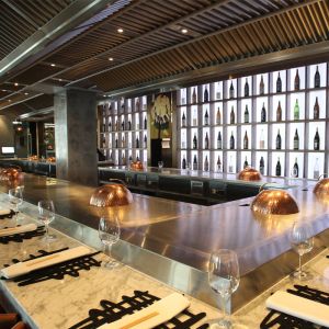 Custom Stainless Steel Teppanyaki Grill Table 1200x850mm