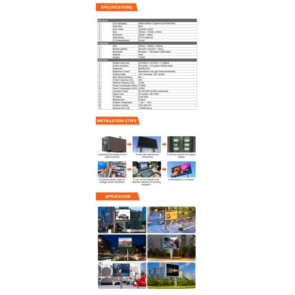 Custom High end design p6 8000nits IP65 waterproof led screen billboard outdoor advertising