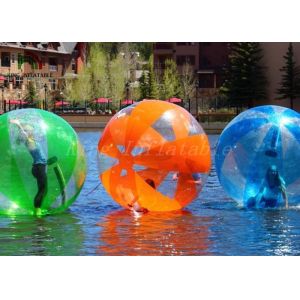 Durable 1.0mm PVC Inflatable Water Ball Large Transparent Multicolored Strips