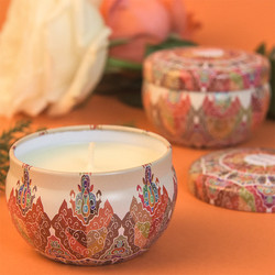 60mm Vegan Soy Candles , Handmade Long Lasting Smelling Candles Persimmon