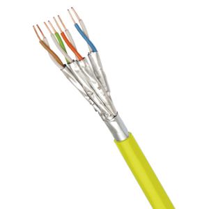 Yellow 23AWG CAT6A F FTP LSZH Ethernet Cable 500MHz 305m Length HDPE Insulation