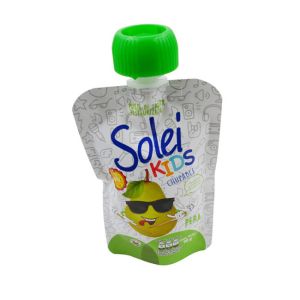 Low cost wholesale self-standing plastic bags OEM brand digital printing with plastic nozzle