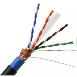 SFTP Cat6 Lan Cable 305m 1000ft HDPE Insulation PVC Jacket For Outdoor
