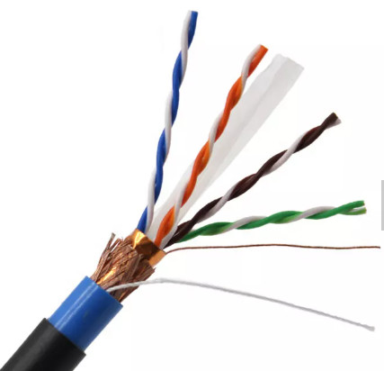 Quality SFTP Cat6 Lan Cable 305m 1000ft HDPE Insulation PVC Jacket For Outdoor wholesale