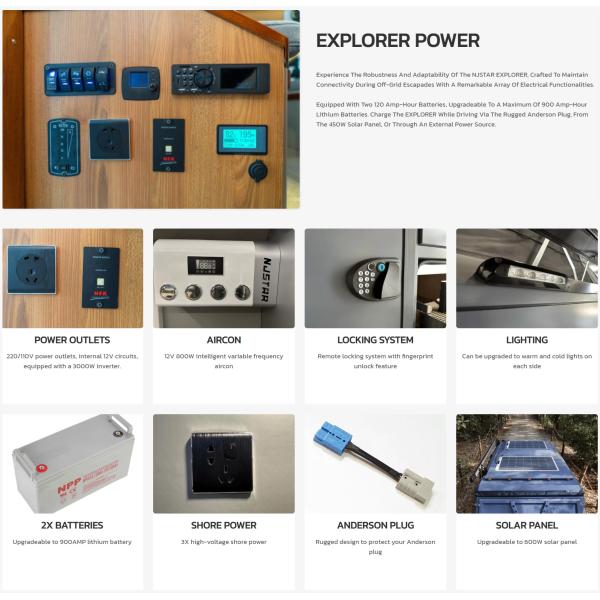 NJSTAR Explorer Lightweight Offroad Capable Camper Trailer for Comfortable Family Adventures