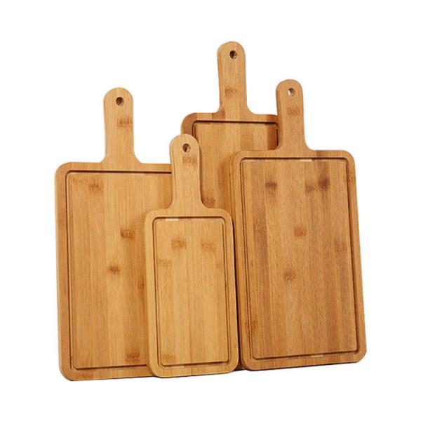 Quality Oem Bread 4pcs Set Large Bamboo Cutting Board With Handle wholesale
