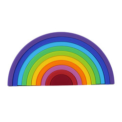 Customized Soft Silicone Toys Rainbow Stacking For Baby Educational