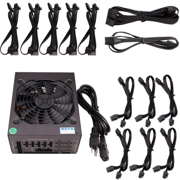 Quality 90% Gold High Efficiency Full Modular PSU 1800W 110V -240V 80 Plus Gold Switching PC/ computer Power Supply for 6GPU wholesale