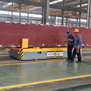 30 Tons On Rail Transfer Cart For Heavy Duty With Steel Plate Low Voltage