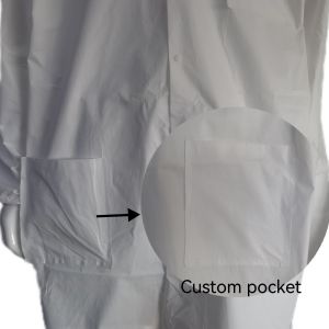 Microporous PP SMS Disposable Lab Coat With Button Professional Customizable
