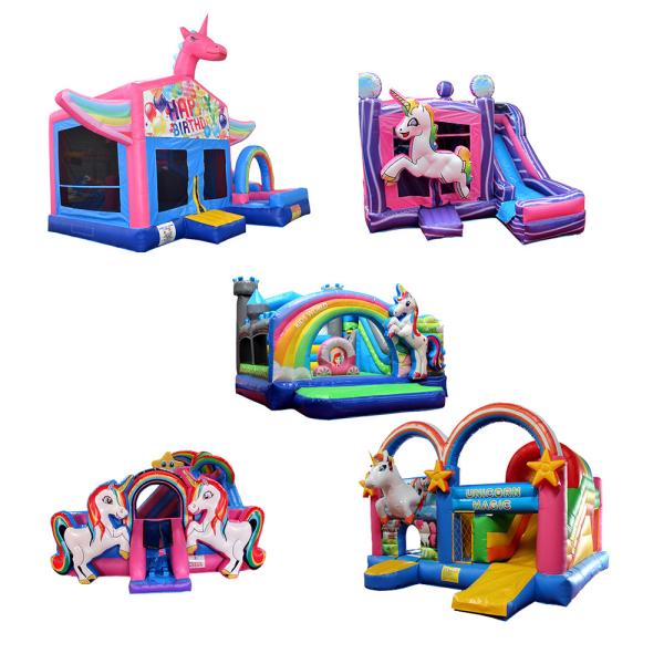 Unisex Customized Size Inflatable Castle Obstacle Course Bounce House for