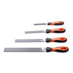 Round File High Carbon Steel Flat File with Handle Tooth Pattern Bidentate