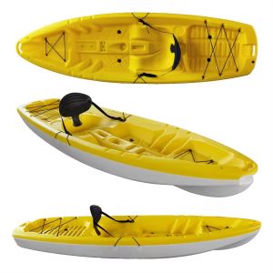 Wholesale cheap single sit on top HDPE blow molded plastic fishing kayak with factory price