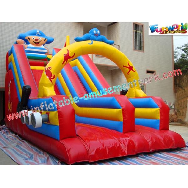 Customized Pirate Ship Commercial Inflatable Blow up Slide 8L x 4W x 6H Meter