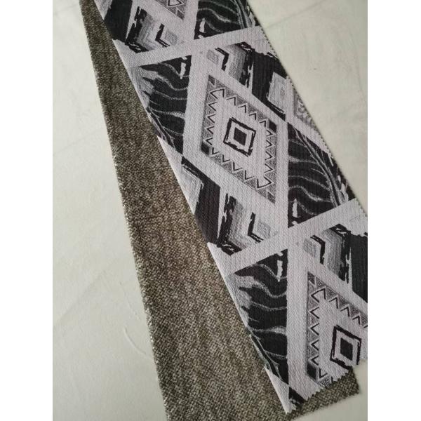 Floral Print Luxury Sofa Fabric Breathable With Stripe Style