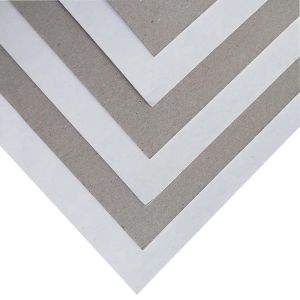 Recycled Pulp Style Duplex Board With Grey Back , White Lined Greyboard