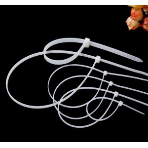Adjustable 10 Series Pengikat Nylon Zip Ties 7.2mm Width Custom Made
