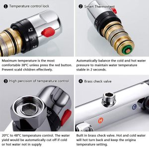 Multi Functions rain shower set Germane Style ROVATE Polished Surface