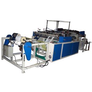 High Accurate T Shirt Bag On Roll Making Machine Double Lane Auto Perforated