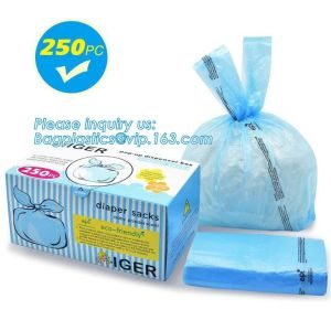 plastic t-shirt shape bag/ diaper sack bag with powder scent, biodegradable