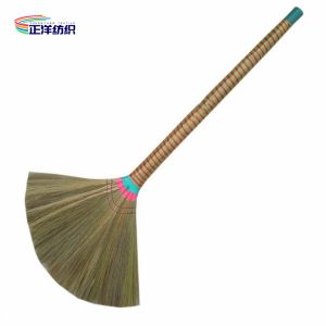 Natural Sorghum Straw Broom String Tighten Handle Tighten Garden Cleaning Broom