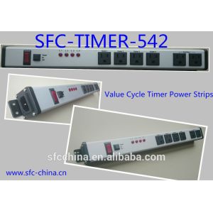 Value Cycle Timer Electrical Outlet , Metal Power Strip With Timer / On Off Switch