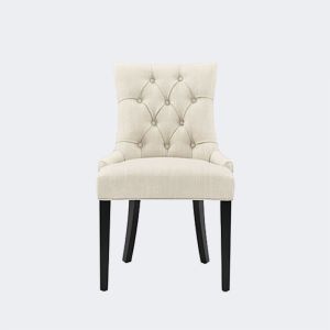 American Style Fabric Accent Chair Luxury Velvet Button Tufted Dining Room With