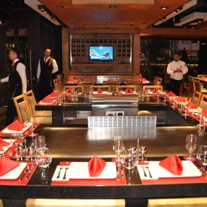 Rectangle Electric Teppanyaki Grill Table With Customized Decoration