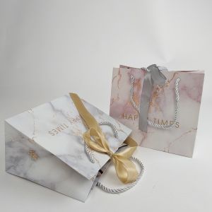 Customized Paper Bags Biodegradable Paper Pouch For Shopping With Logo Printing