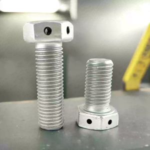 Grade 8.8 hex head bolt with hole GB32.1 Dacromet sealing bolt with wire