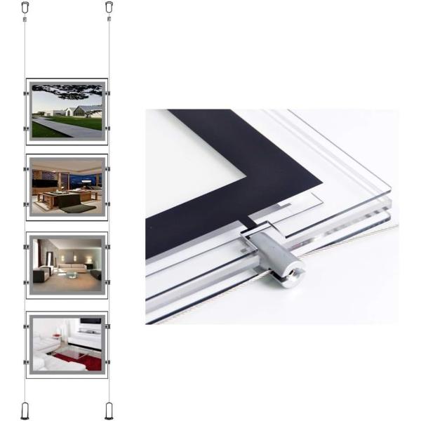 Quality A4 Landscape Crystal Light Box with Innovative Hidden Fixtures and Highest Brightness LED Backlit for Long Life No Maintenance wholesale