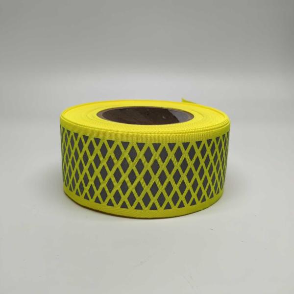 High Visibility Iron Heat Transfer Film To Yellow Reflective Webbing For Sportswear Workwear