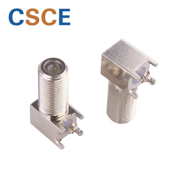 Quality 75 Ohms Right Angle SMA Connector , SMA Female PCB Mount Jack Size L28*H14.7mm wholesale