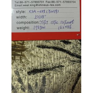 Cheap Jacquard woven fabric with metallic for sale