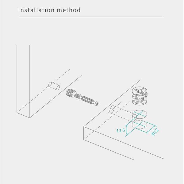 12mm Diameter Modular Furniture Cam Lock Nuts in Zinc Plated Finish for Cabinet Assembly