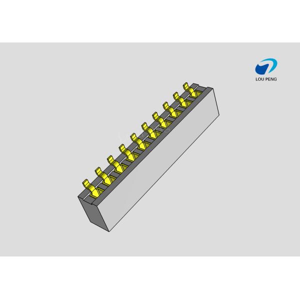 Female header, PCB Mount Receptacle, right angle, Board-to-Board, 10 Position, 1