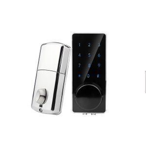 China Black Deadbolt Code Door Lock Airbnb WiFi Bluetooth APP Manage System on sale