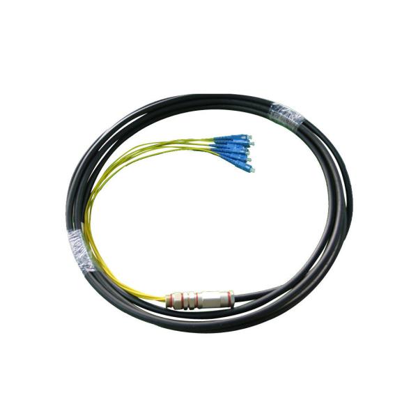 2-4 Core LC / SC Singlemode 9/125 Waterproof Non-metallic Fiber Optic assemblies