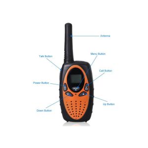 Multi Function USB Long Range Walkie Talkies With VOX Function Black Color