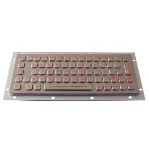 Stainless Steel Backlit USB Keyboard IP65 Industrial kiosk Keypad
