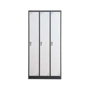 China Steel Locker Room Hotel Commercial Furniture 3 Doors Gym Storage Locker on sale