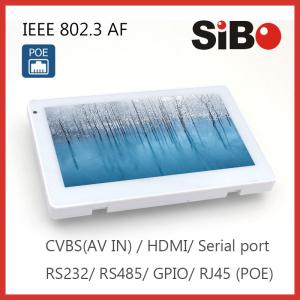 Cheap Room Controlling 7 Inch Android OS Angled Mounting Touch Screen With POE and RGB LED Light for sale