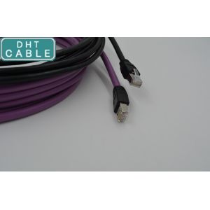 High Flex IGUS Cat 5 Ethernet Cable 6.5 Meters With Screw Lock For Chain System