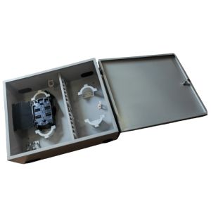 China 72Port 1-Door Wall Mount Fiber Enclosure 144 Fibers (LC/DX) Cold Roll Steel Sheets on sale