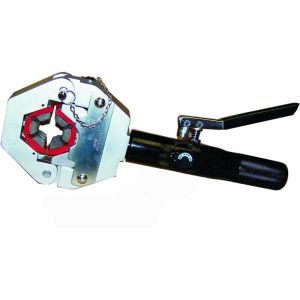 Handheld hydraulic hose crimping tool