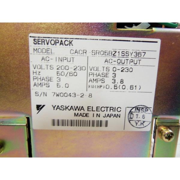 YASKAWA VS-800 Series 0.5kW 200VAC Analog Input CACR-SR10B21SSY367 Servo