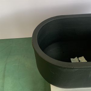 Thermal Shock Resistant Oval Crucible , Industrial Silicon Carbide Crucible