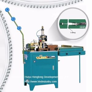 China Semi-automatic Auto Nylon Zipper Cutting Machine with 1.5–3.0 kW Motor Power and 5500pcs/18cm/H Output for Pneumatic Cutting on sale