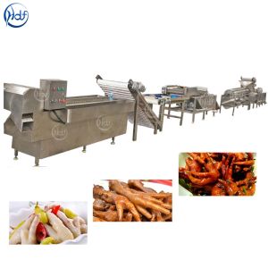 SUS304 Chicken Feet Processing Line , 500 - 2000kg / H Chicken Feet Peeling